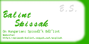 balint spissak business card